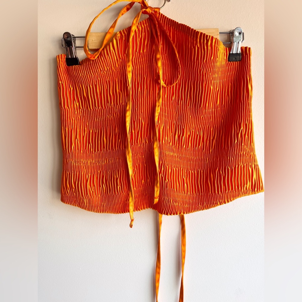 ASOS Tangerine Halter Crop Top